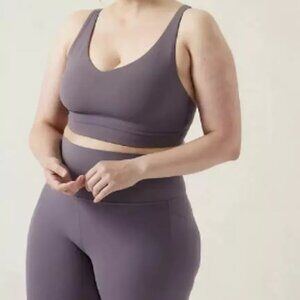 NWT 3X Athleta Dusty Purple Solace Sports Bra D-DD Low Impact Workouts